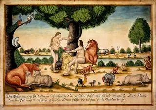 The Temptation, by John Landis, watercolor, 1828
