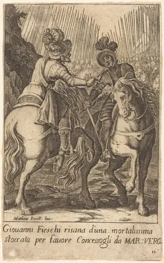 Giovanni Fieschi, by Jacques Callot, ink, 1619