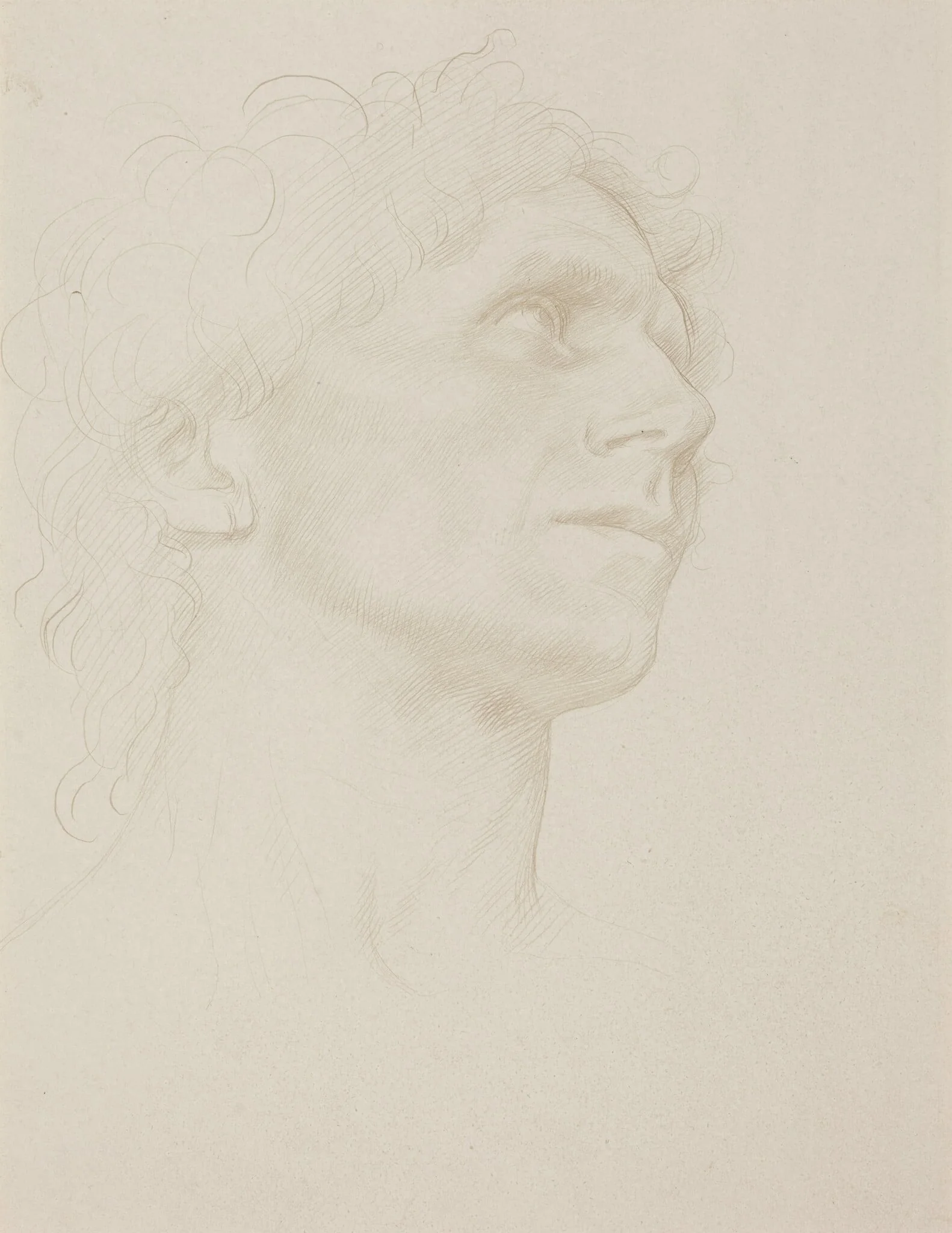 Study of Woman's Head, Turned Right, detail