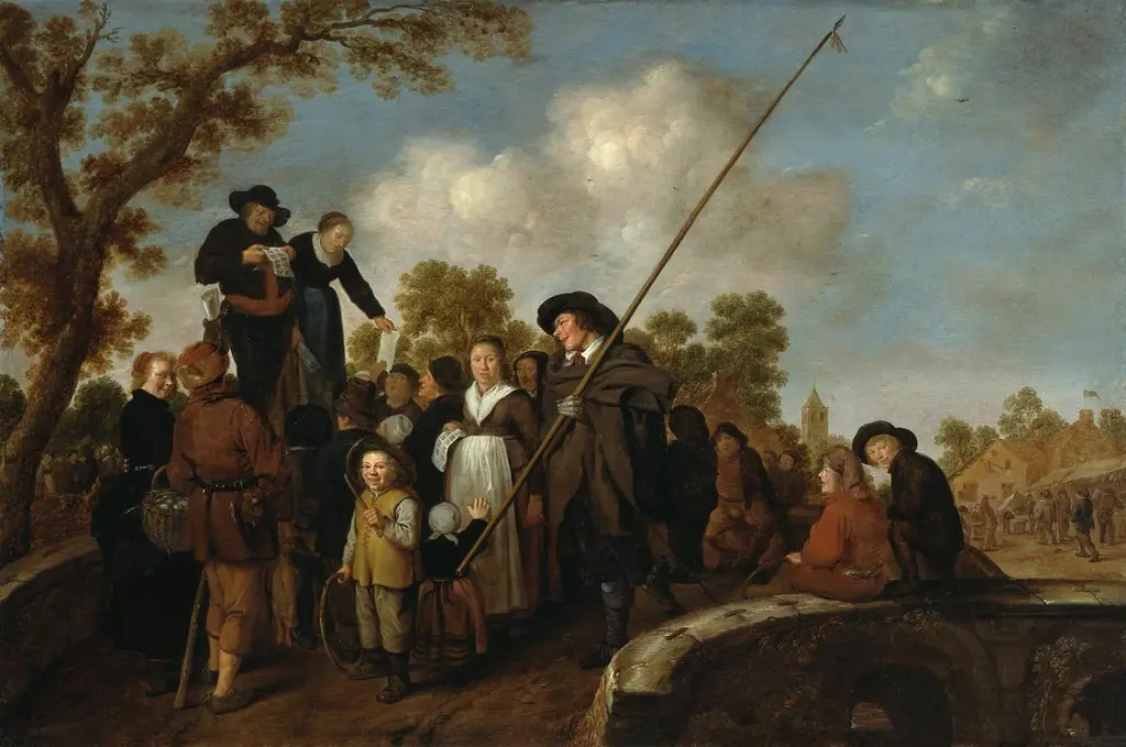 Itinerant Hawkers at a Fair, by Jan Miense Molenaer, oil, 1645