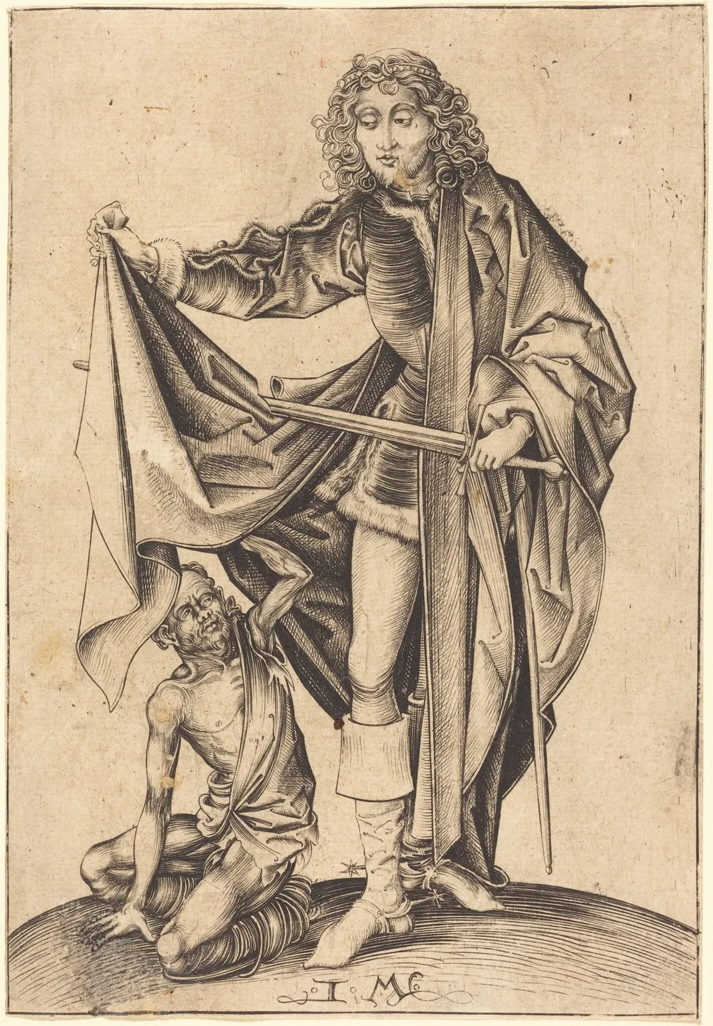Saint Martin, by Israhel van Meckenem, ink, 1485
