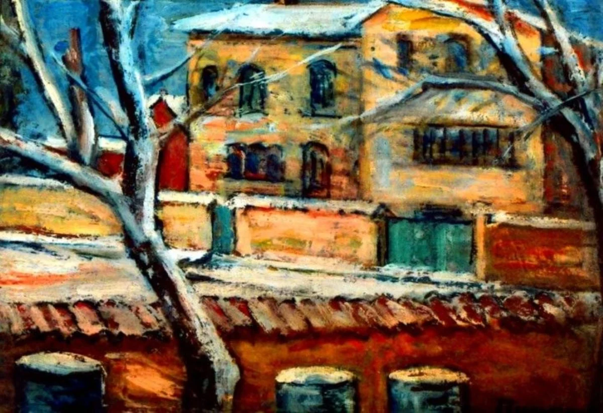 Peisaj de iarnă, detail