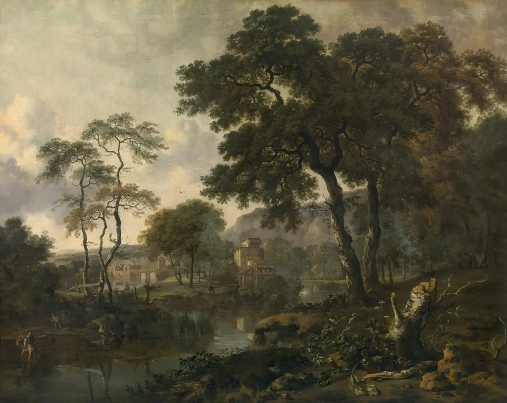 Landscape, by Jan Wijnants, oil, 1670
