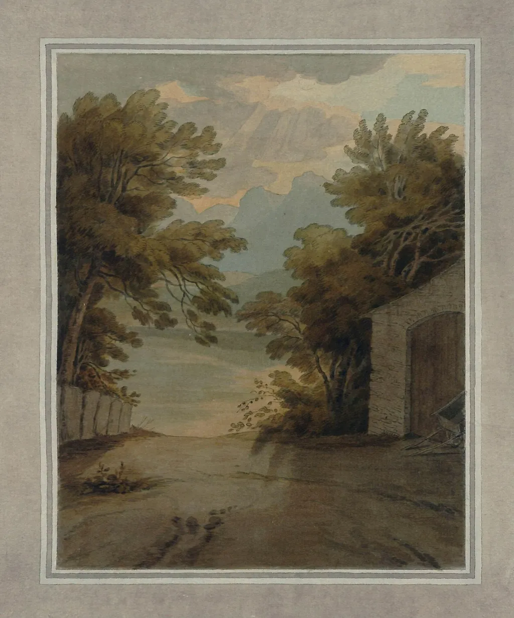 Langdale Pikes from Low-wood, by John White Abbott, watercolor, 1791