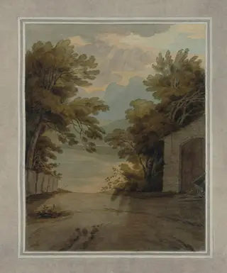 Langdale Pikes from Low-wood, by John White Abbott, watercolor, 1791