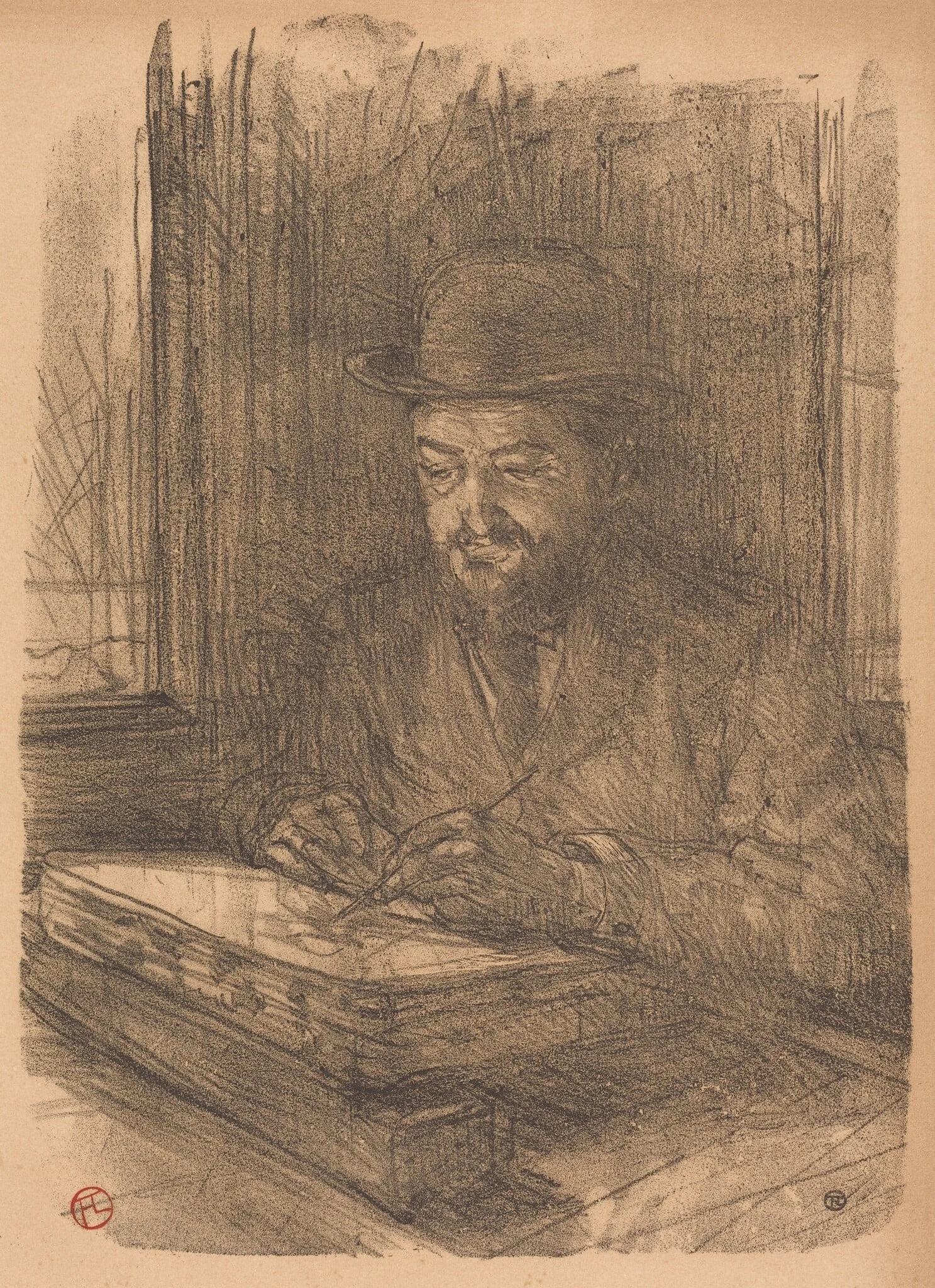 The Fine Printmaker Adolphe Albert (Le bon graveur - Adolphe Albert), detail
