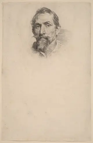 Frans Snyders, by Anthony van Dyck, ink, 1634