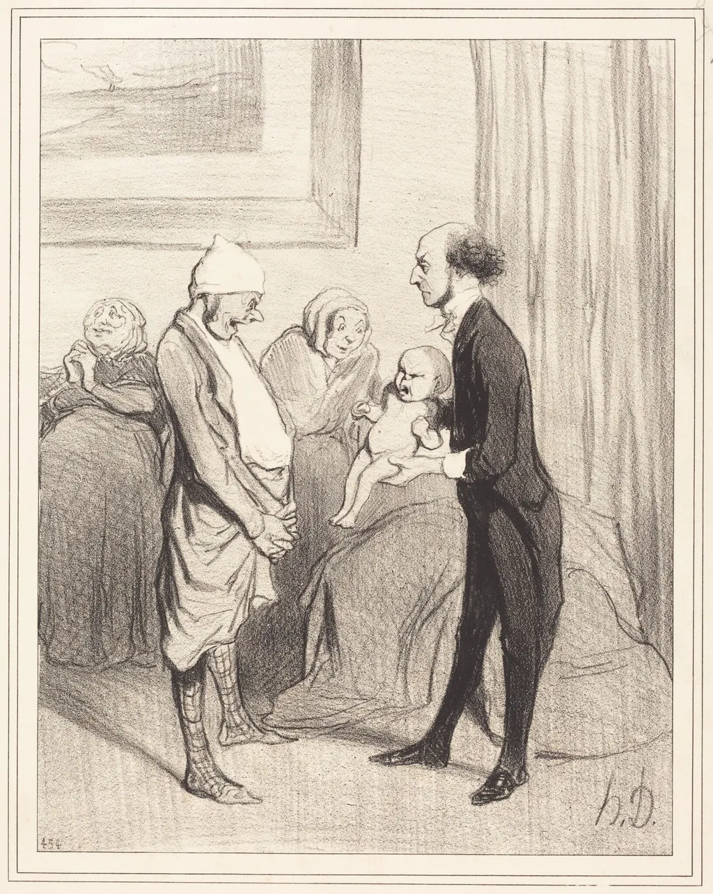 L'Entrée dans la vie, by Honoré Daumier, ink, 1843