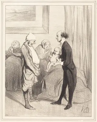 L'Entrée dans la vie, by Honoré Daumier, ink, 1843