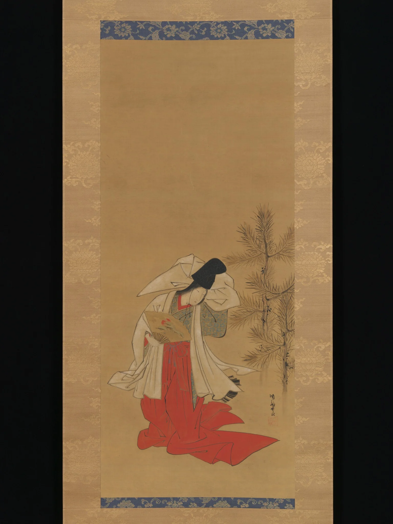 Courtesan-Dancer (Shirabyōshi) for the New Year, detail