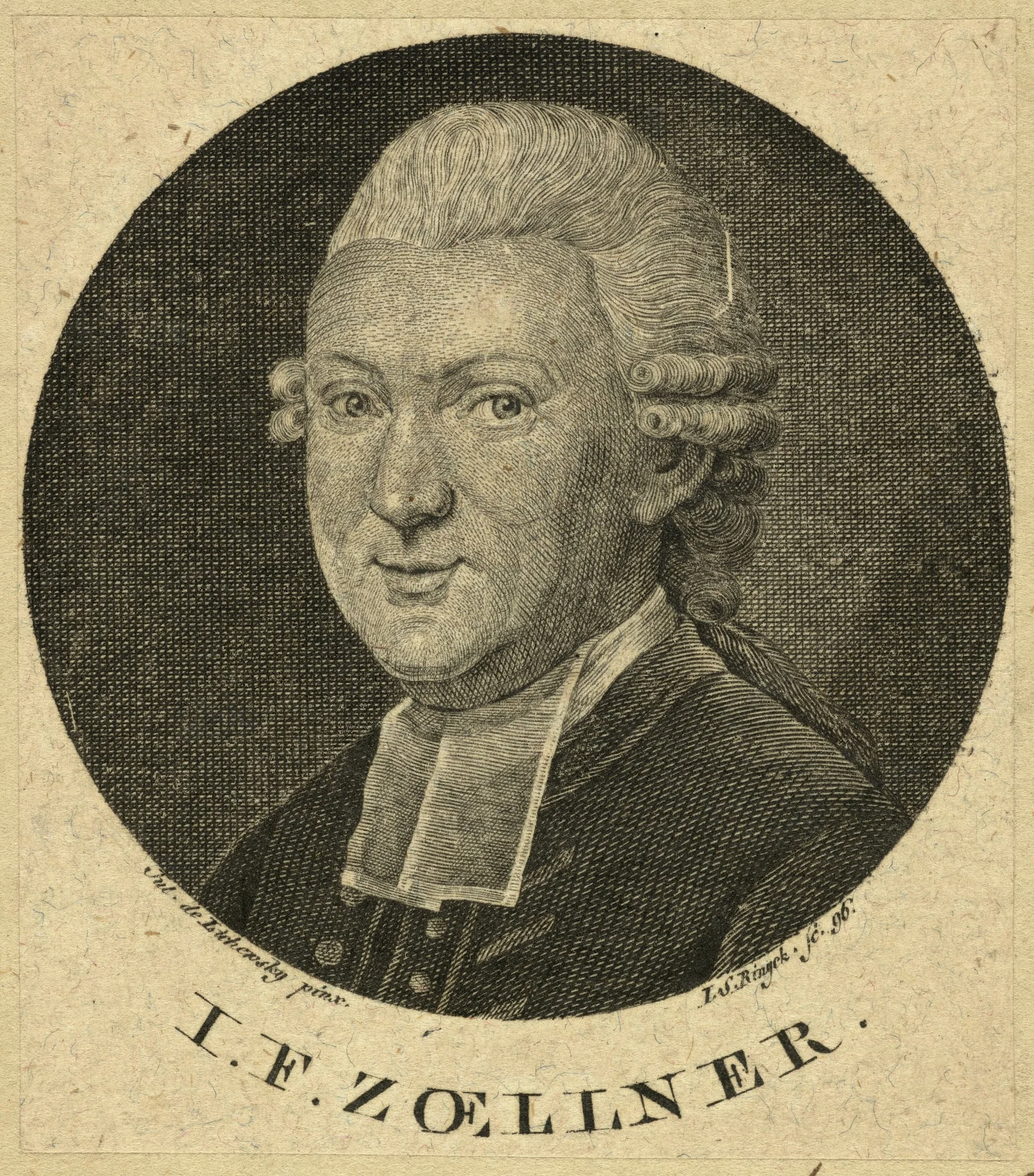 Lisiewska, Friederike Julie (Vorlage): Porträt Johann Friedrich Zöllner, detail