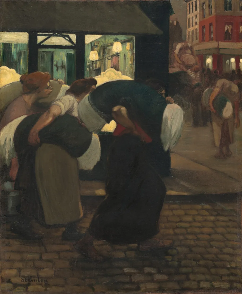 The Laundresses, by Théophile Alexandre Steinlen, oil, 1899