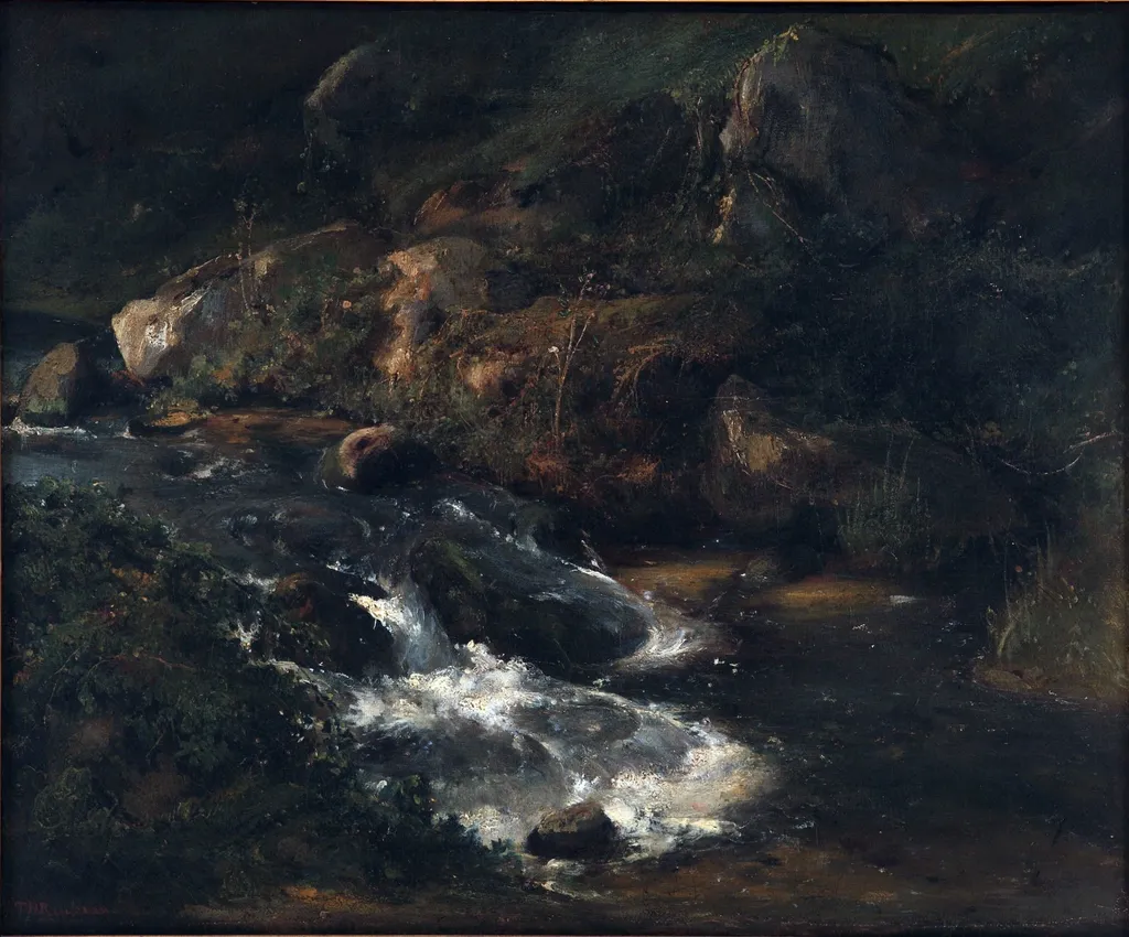 The Torrent, by Théodore Rousseau, oil, 1850
