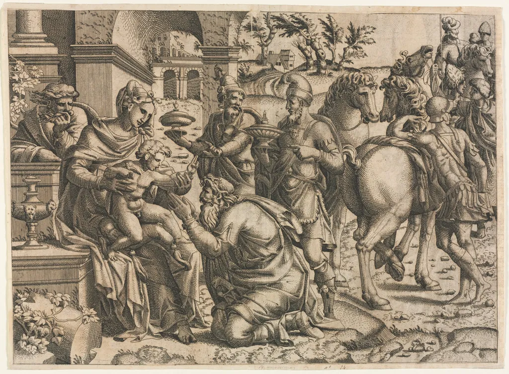 The Adoration of the Magi, by Jean Mignon, 1545