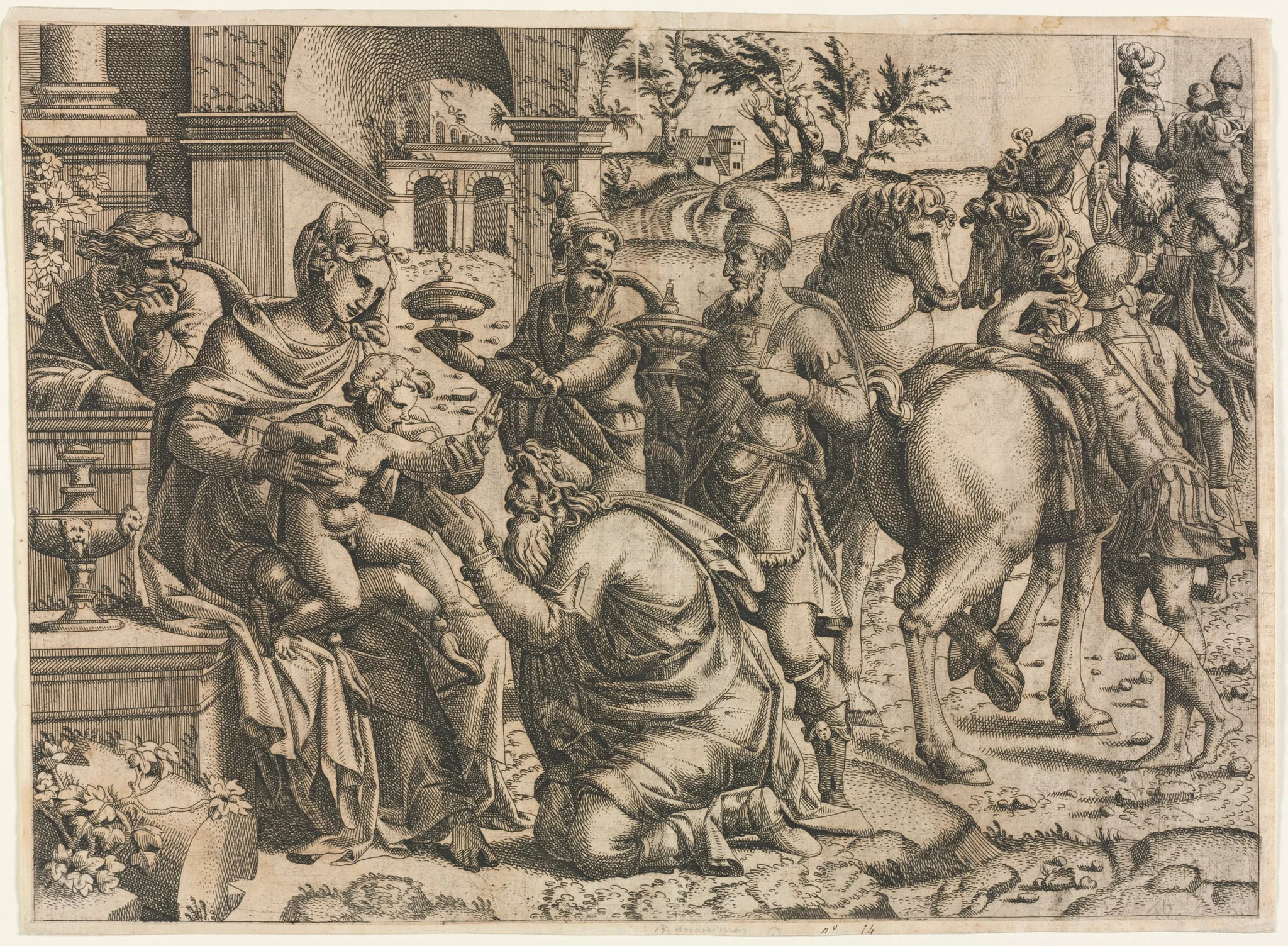 The Adoration of the Magi, detail