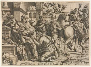 The Adoration of the Magi, by Jean Mignon, 1545