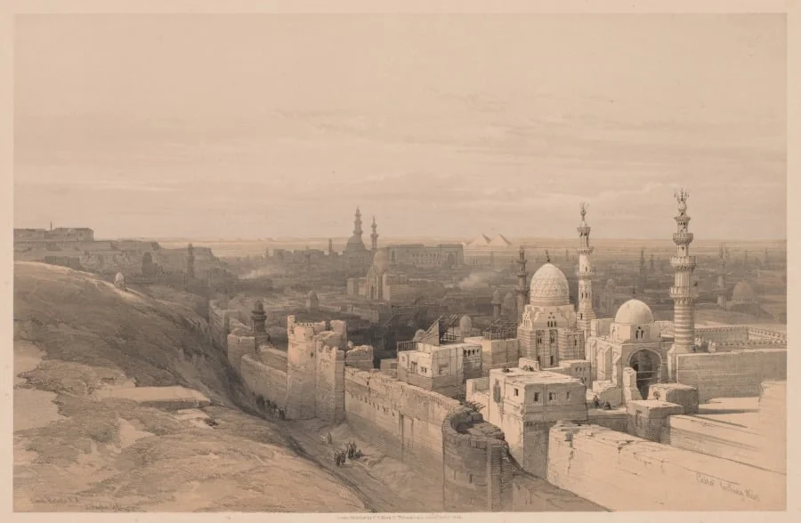Egypt and Nubia, Volume III, No. 26, Cairo, Looking West, detail