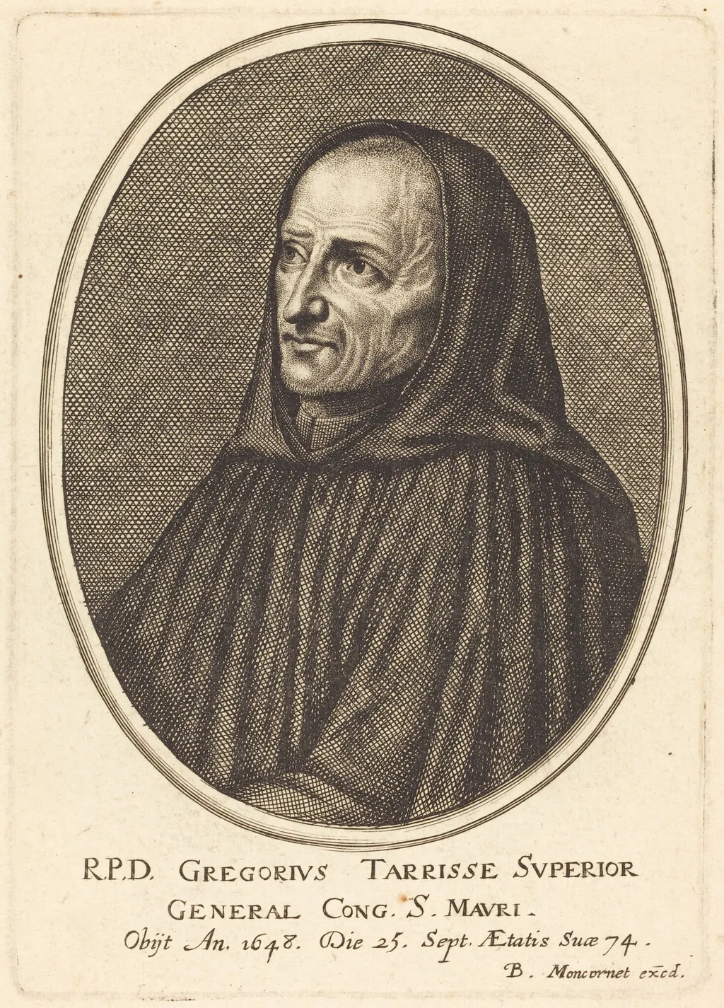 Gregorius Tarrisse, by Balthasar Moncornet, ink, 1634