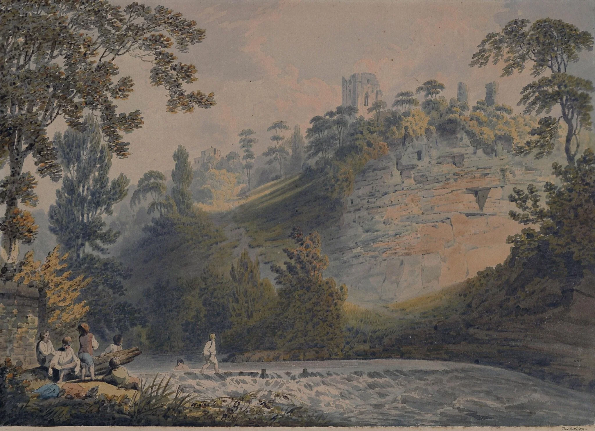 River Scene, detail