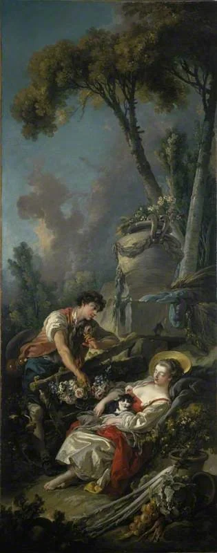 A Pastoral Scene ('La Jardiniere Endormie'), detail