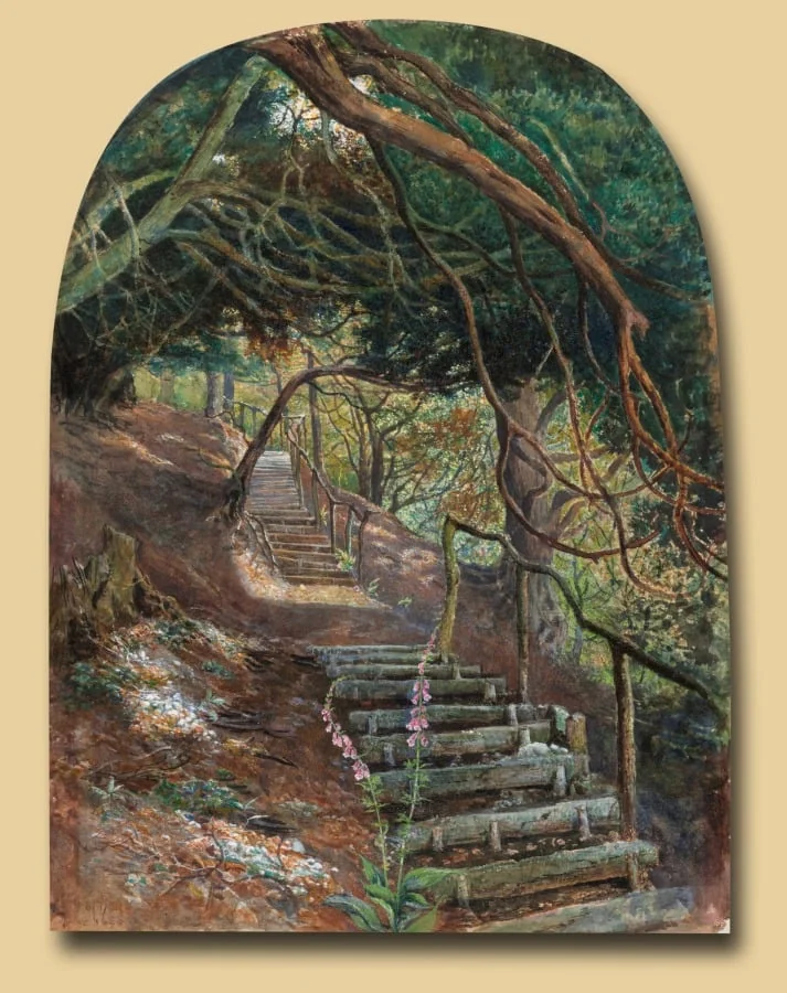 Steps in a Garden, detail
