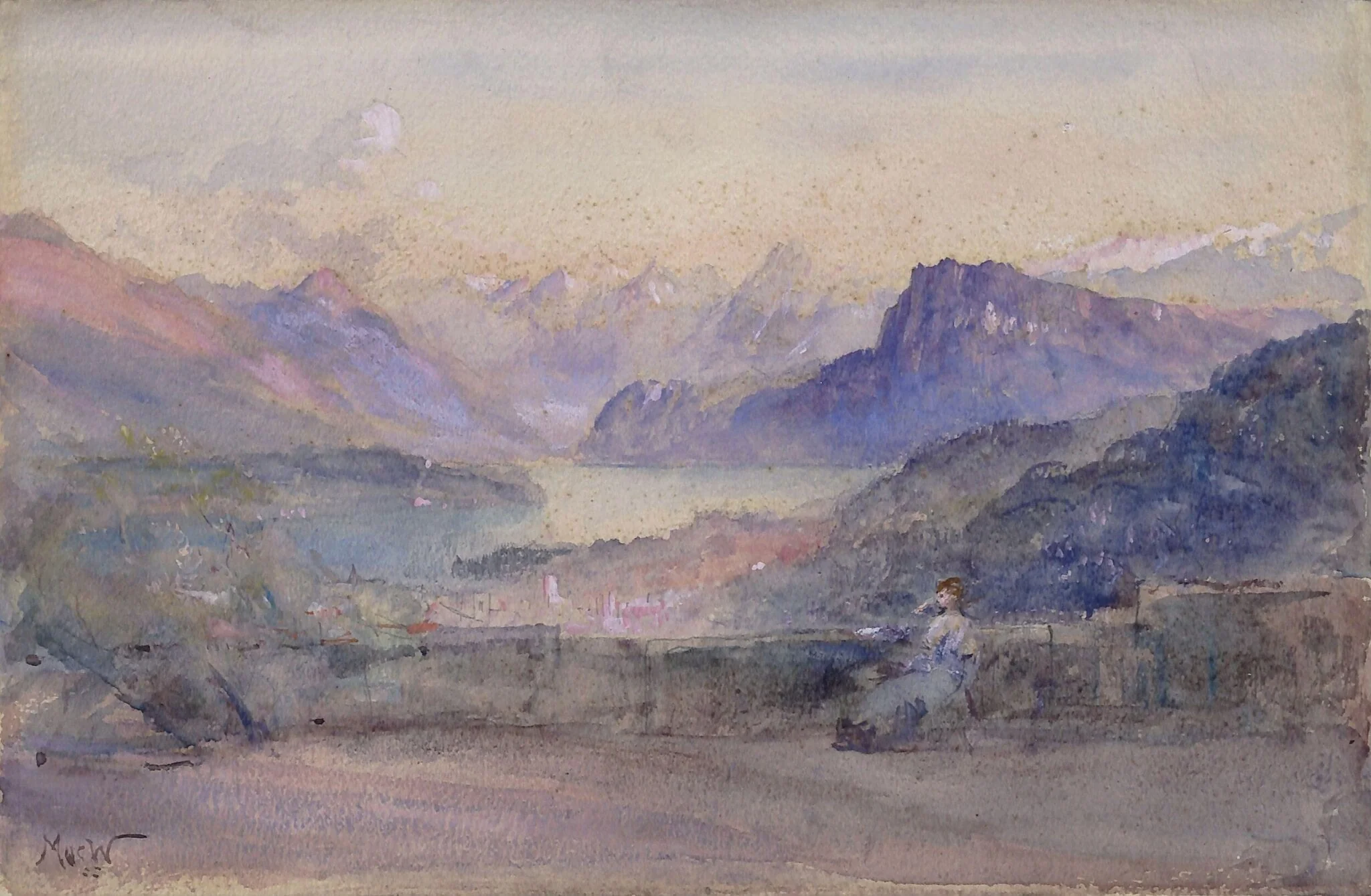 The Lake of Lucerne, detail