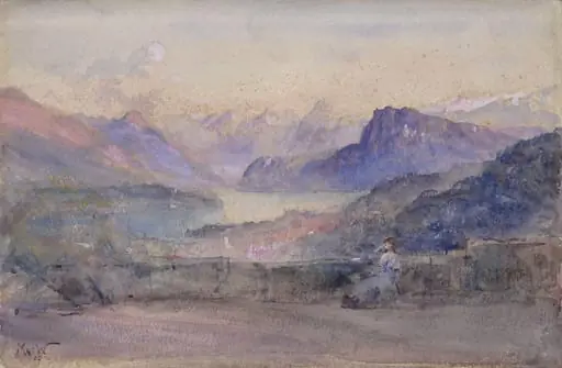 The Lake of Lucerne, by John MacWhirter, watercolor, 1860