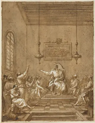 The Apostles' Creed, by Giovanni Domenico Tiepolo, chalk, 1780