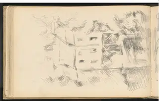 The Mill, by Paul Cézanne, graphite, 1890