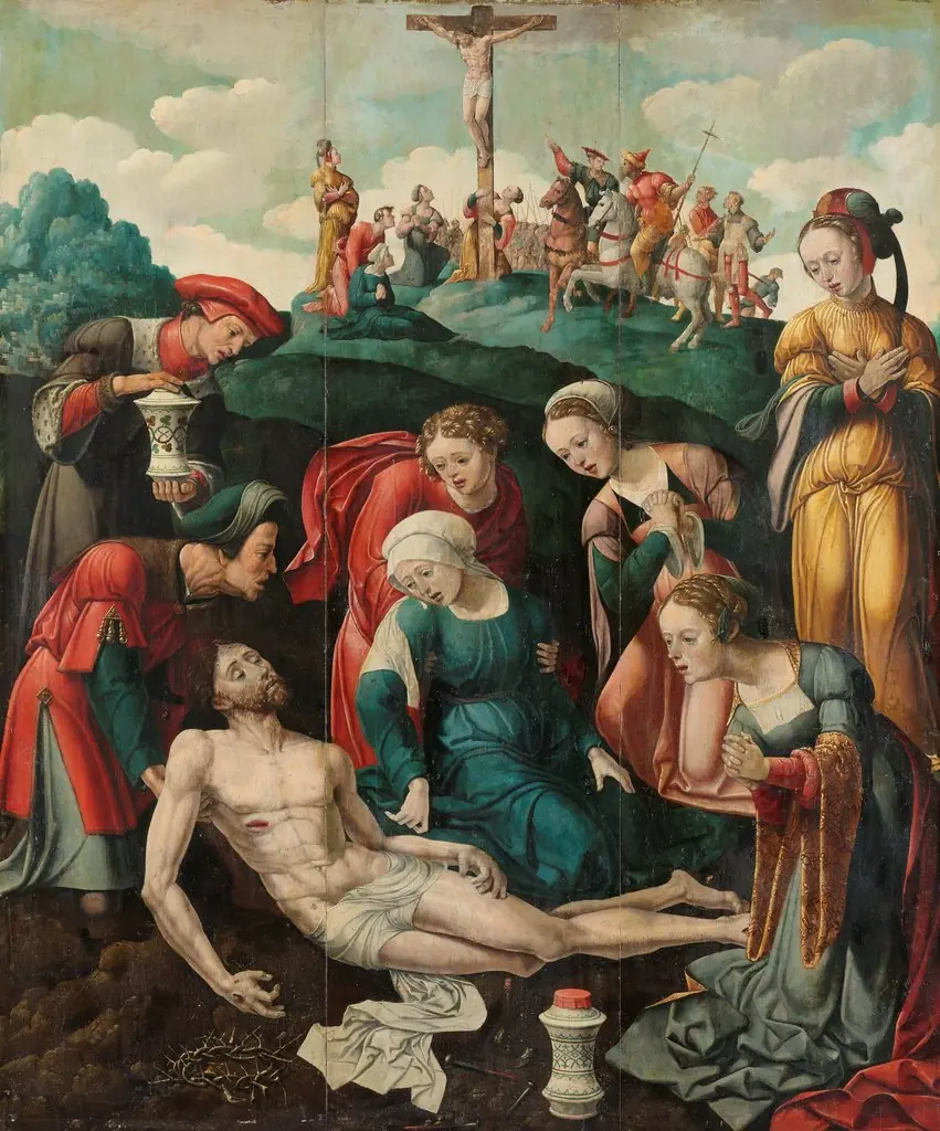 The Lamentation of Christ, by Cornelis Buys, oil, 1535