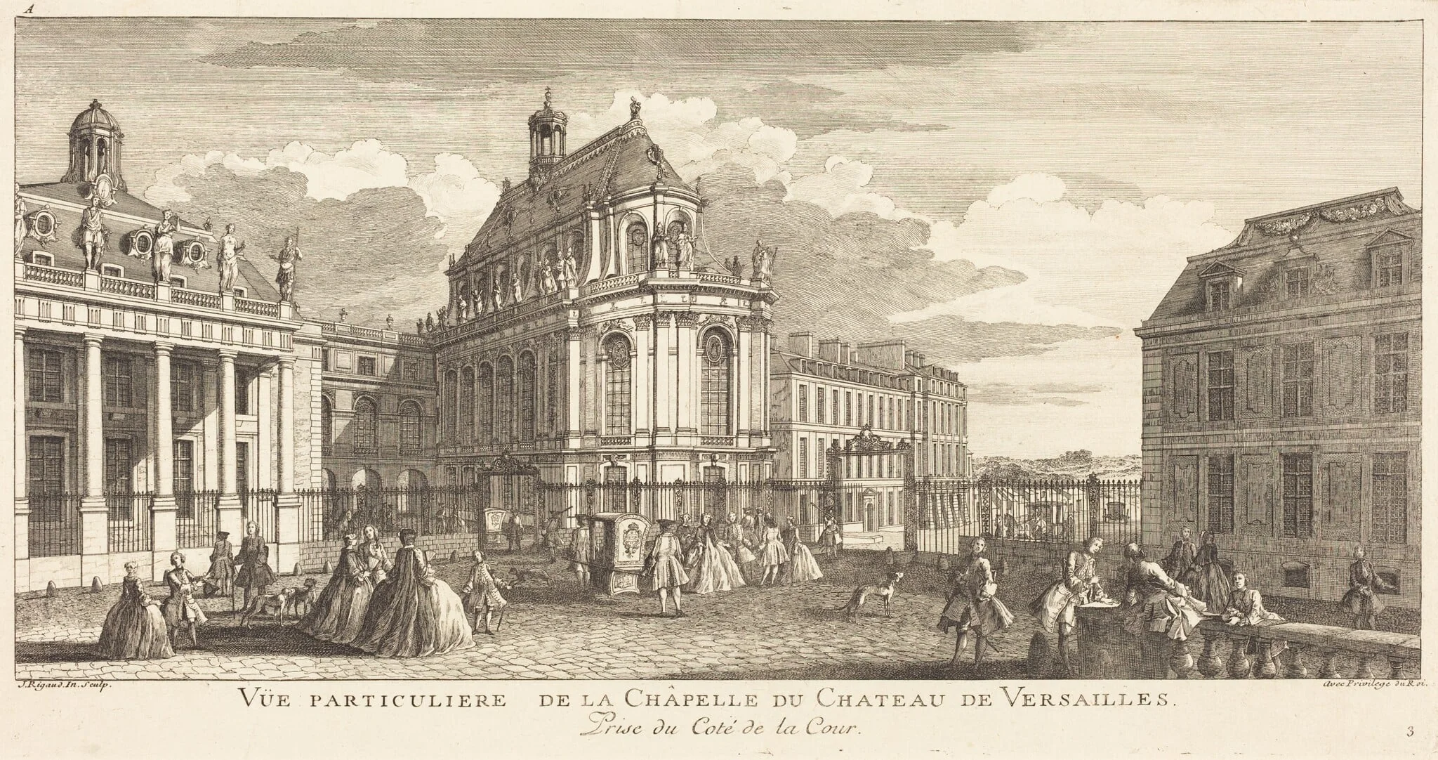 Vue Particuliere de la Chapelle du Chateau deVersailles, detail