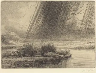 Storm (Un orage), by Alphonse Legros, ink, 1874