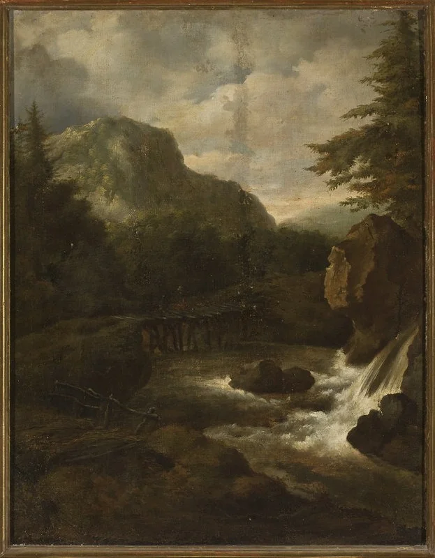 Waterfall in the mountains, detail