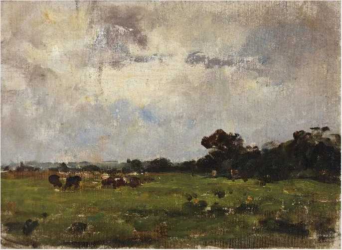 Pasture with Cattle, detail