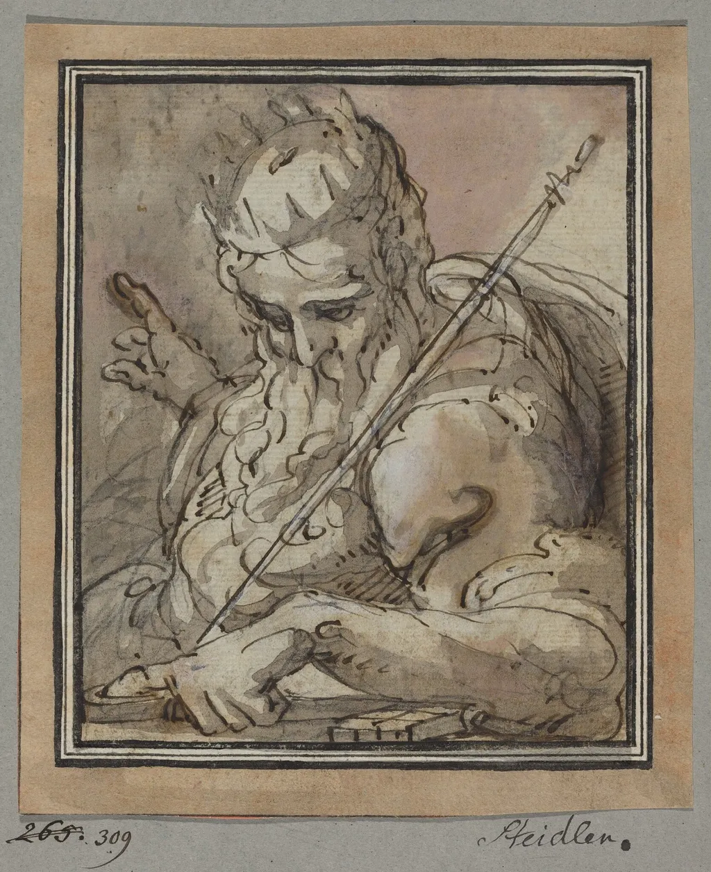 Janus, by Hans Steidlin, graphite, 1600