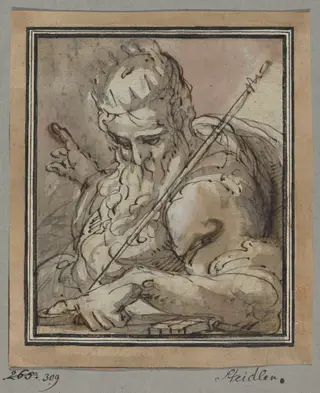 Janus, by Hans Steidlin, graphite, 1600