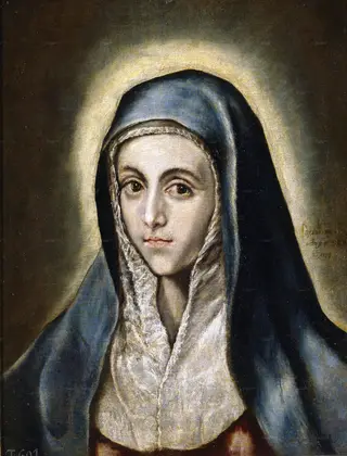 Mater dolorosa, by El Greco, oil, 1598