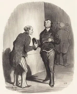 Vue d'une antichambre ministérielle..., by Honoré Daumier, ink, 1849