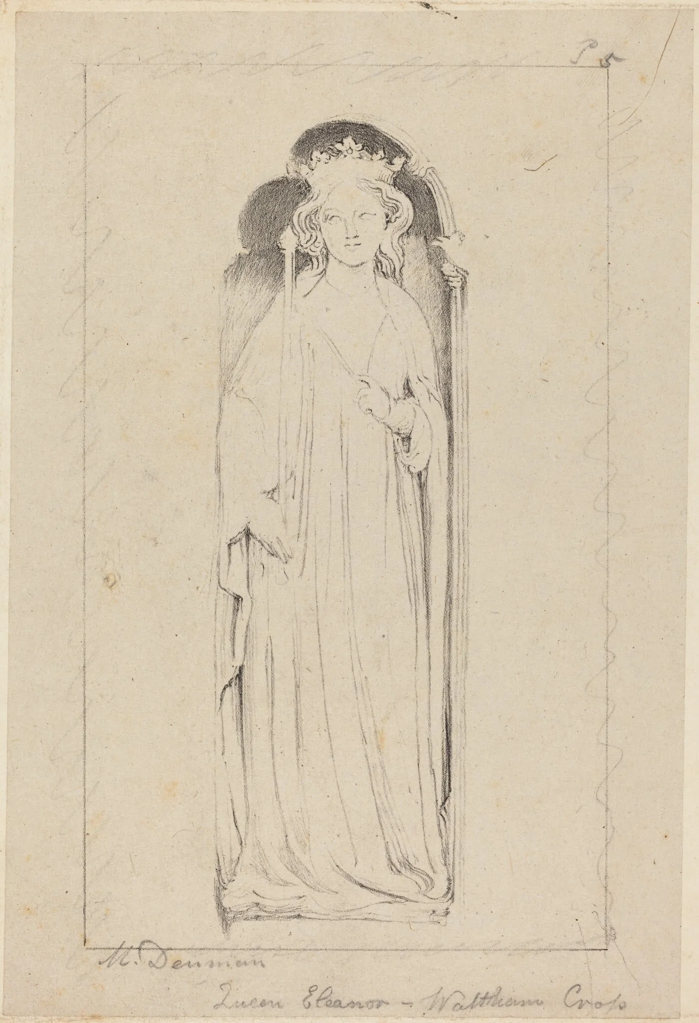 Queen Eleanor, from Waltham Cross, detail