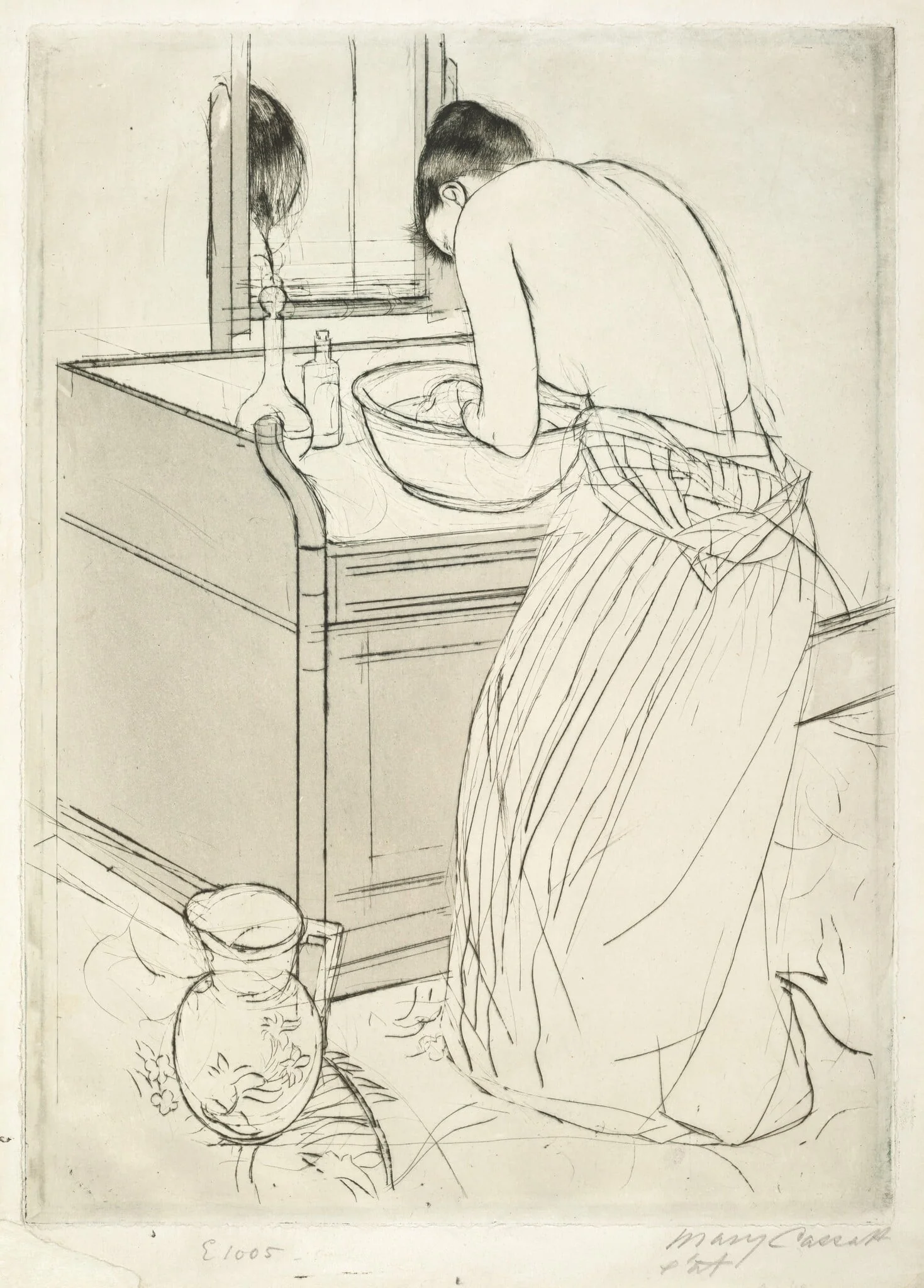 Woman Bathing, detail