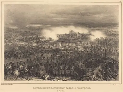 Retreat at Waterloo, by Auguste Raffet, ink, 1835