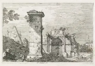 Views:  Le Pilier isolè, by Canaletto, 1740