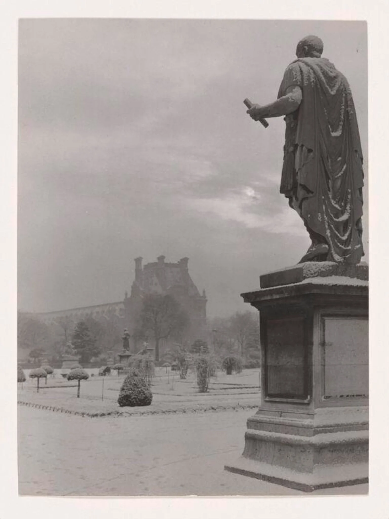 Snowy Gardens and Sculpture, detail