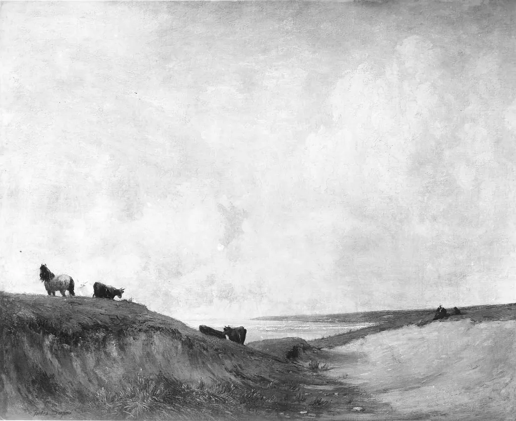 Cattle on the Dunes, by Jules Dupré, oil, 1860