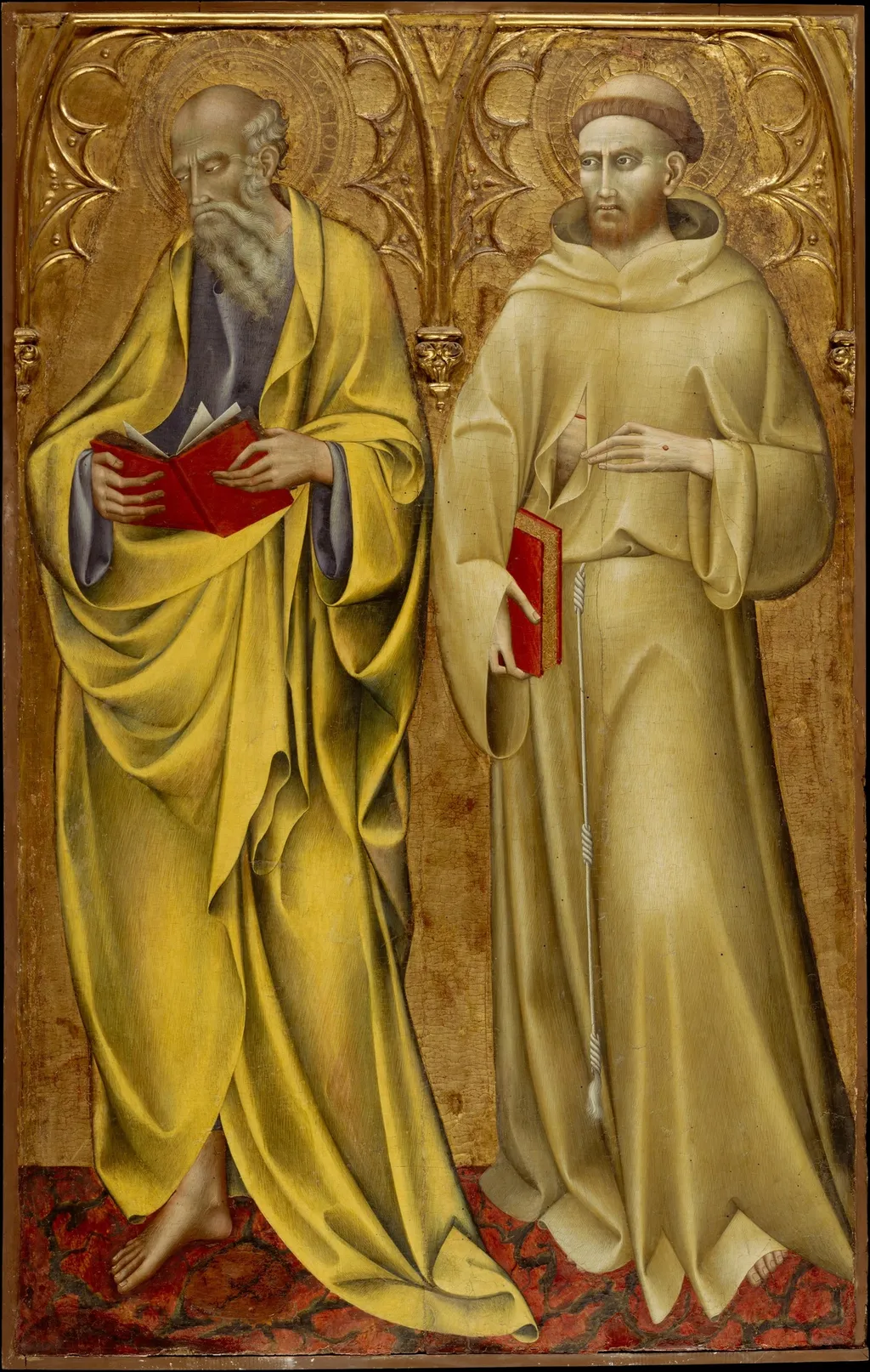 Saints Matthew and Francis, by Giovanni di Paolo, tempera, 1435