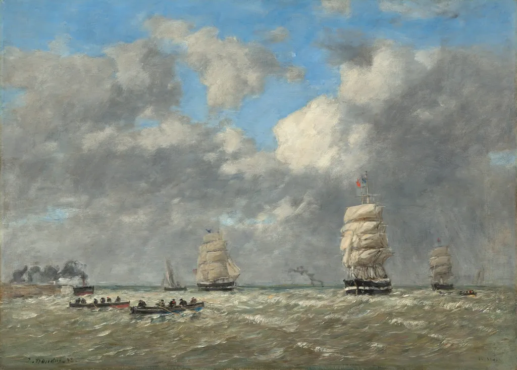 Le Havre, by Eugène Boudin, oil, 1883