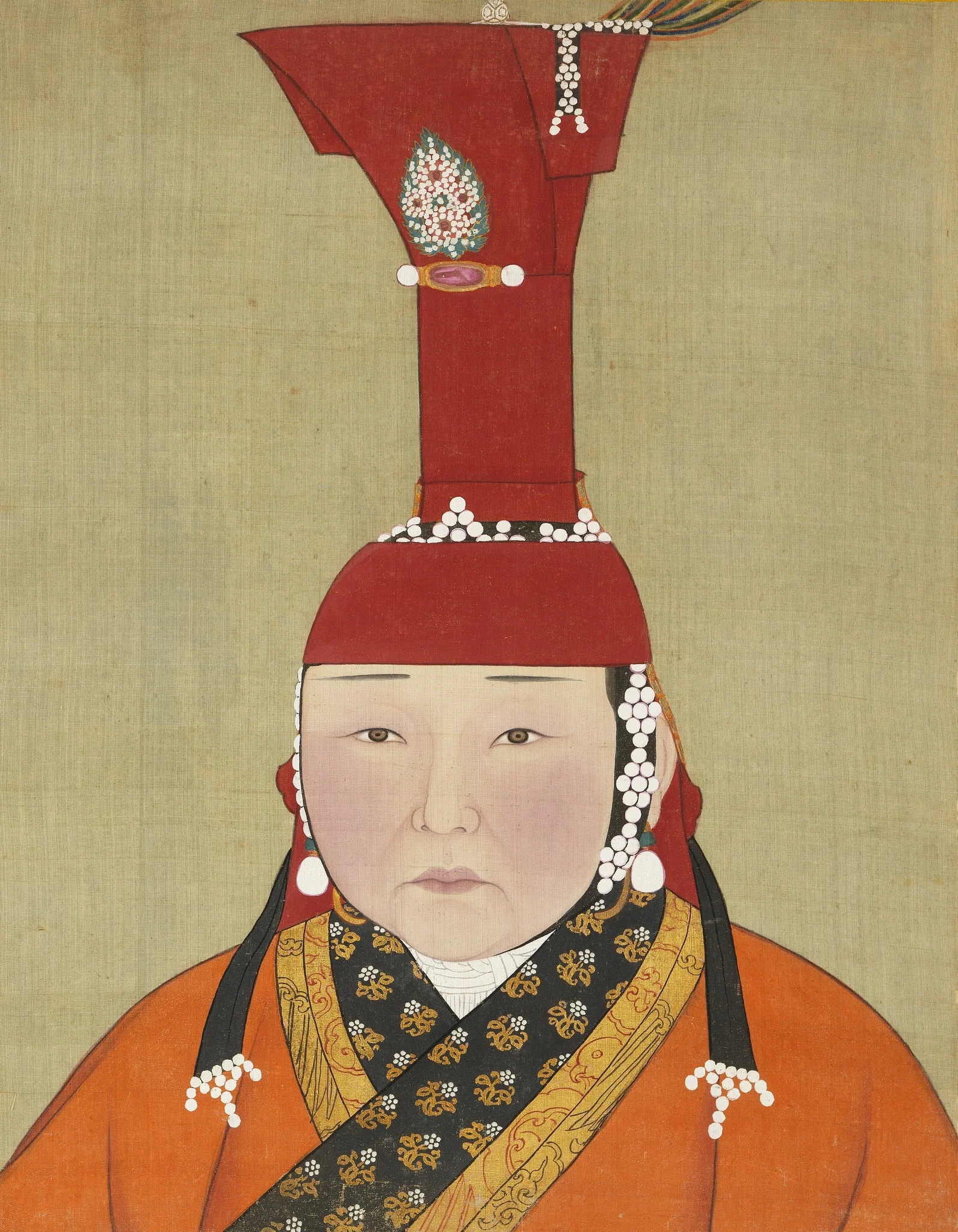 元代后半身像册-后妃（4）, detail