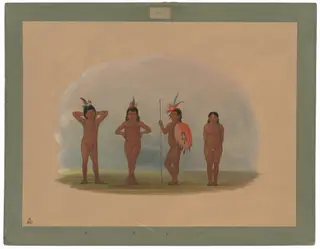 Four Zurumati Children, by George Catlin, oil, 1862