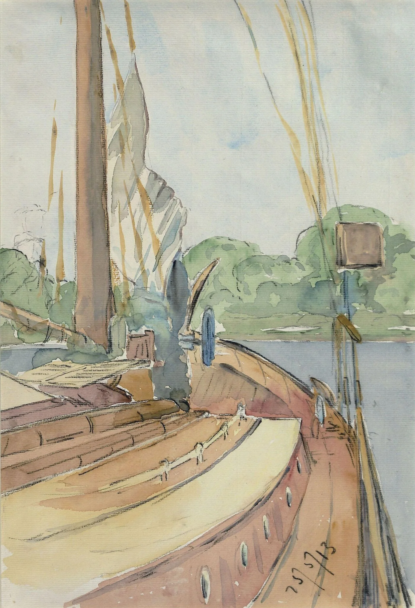 The Deck of a Dutch Yacht, detail