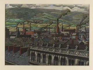 Portrait of Belfast, by Charles Ginner, watercolor, 1928